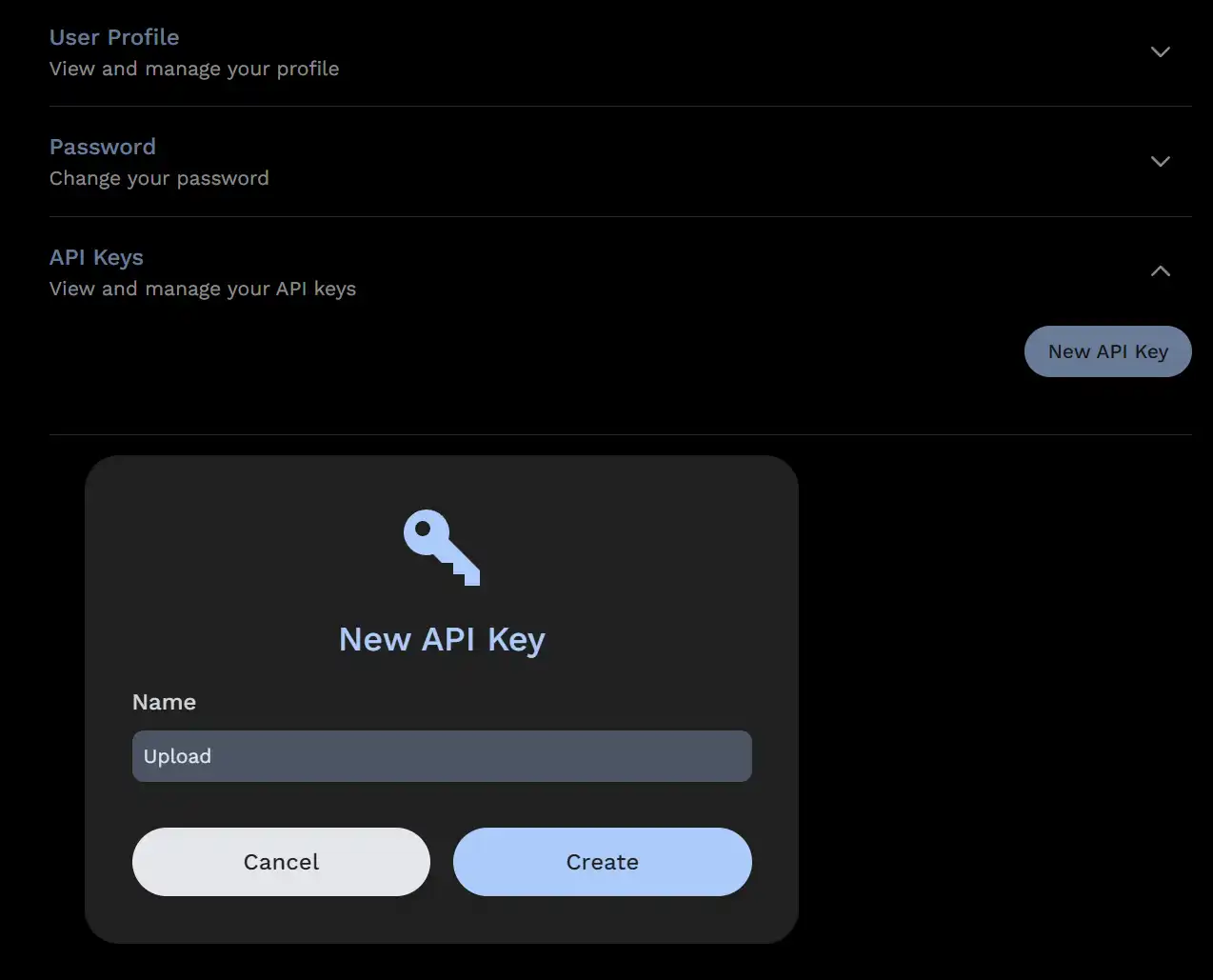 Obtener clave API